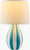 Turquoise Cabana Accent Table Lamp light on