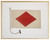 Foxtrot-F Signal Flag Shadowbox Art natural frame