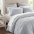 Sea Breeze Pale Blue Cotton Embroidered Bedding Set close up 4
