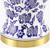 Seacliff Blue Floral Table Lamp base close up