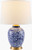 Coastal Manor Garden Porcelain Lamp light on