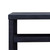 Gina Navy Blue Raffia Wrapped Console Table edge view