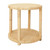Elliot Round Rattan Table with Bottom Shelf 