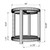Elliot Round Rattan Table with Bottom Shelf measurements
