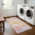Coral Sunset Design Plush Area Rug runner in room