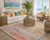 Coral Sunset Design Plush Area Rug living room 2