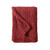Red Chunky Handmade Double Knit Throw folded 2