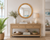 Destin Shores 36 inch Round Natural Rattan Framed Mirror 
