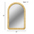 Destin Shores Arch Shaped Natural Rattan Framed Mirror measurments
