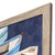 Serene Painted Rowboats Framed Nautical Art  corner close up