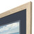 Blue Striped Beach Chair Art Set close up matting and frame