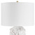 Cambria White Coral Table Lamp shade and finial