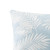 Eloise Blue Palm Embroidered Lumbar Pillow Cover corner close up