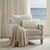 Lili Starfish Ivory Embroidered Lumbar Pillow Cover on chair