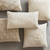 Luna Sea Spiral Shell Ivory Embroidered Square Pillow Cover with coordinating pillows