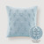  Ava Blue Palm Leaf Embroidered Pillow Cover details 2