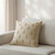 Ava Linen-Tan Palm Leaf Embroidered Pillow Cover sofa