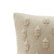 Ava Linen-Tan Palm Leaf Embroidered Pillow Cover corner close up 
