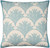Turquoise Dune Grass Foliage Motif 18 x 18 Outdoor Pillow