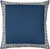 Navy Decorative Border 18 x 18 Outdoor Pillow