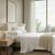Siesta Driftwood Scalloped Queen Size Sheet Set room view