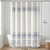 Sea Blue Mist Cotton Shower Curtain measurements