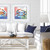 Bright Oceana Crab II Framed Art with matching piece