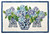  Rhapsody in Blue Hydrangeas Wool Hooked Accent Rug