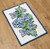  Rhapsody in Blue Hydrangeas Wool Hooked Accent Rug on floor