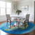 Ocean Sea Turtle Area Rug round in dining room