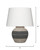Belmar Coast Accent Table Lamp measurements