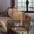 Fitzgerald Natural Abaca Rope Table Task Lamp in living room