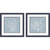 White Coral on Blue Framed Art Duo