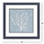 White Coral on Blue Framed Art Duo measurements