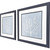 White Coral on Blue Framed Art Duo angle view