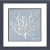 White Coral on Blue Framed Art Duo.1