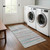 On the Boardwalk Teal Seaside Area Rug runner in laundry room