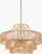 Seabreeze 3-Tier Rope Wrapped Pendant Lighting light on