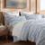 Malibu Ocean Waves Jacquard King Size 3-Piece Duvet Set view 2