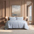 Malibu Ocean Waves Jacquard King Size 3-Piece Duvet Set room view 3
