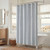 Sailor's Cove Blue Striped Tufted Shower Curtain view 2