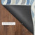 Blue Ocean Drift Wave Striped Rug backing