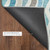 Turquoise Ocean Drift Wave Striped Rug backing