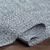 Chesapeake Bay Blue Woven Area Rug roll and pile