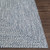 Chesapeake Bay Blue Woven Area Rug corner detail