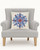  Chinoiserie Snowflake Hooked 16 x 16 Pillow on chair