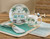 Deck the Palms Set of Four Salad-Dessert Plates with coordinating pieces