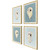 Oysters on Blue Framed Giclée Art Set of four angle view