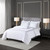 Harborside Home Navy Embroidered King Size 3-Piece Duvet Set in grey bedroom
