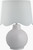 Catalina Isle Glossy White Lamp with Scalloped Shade